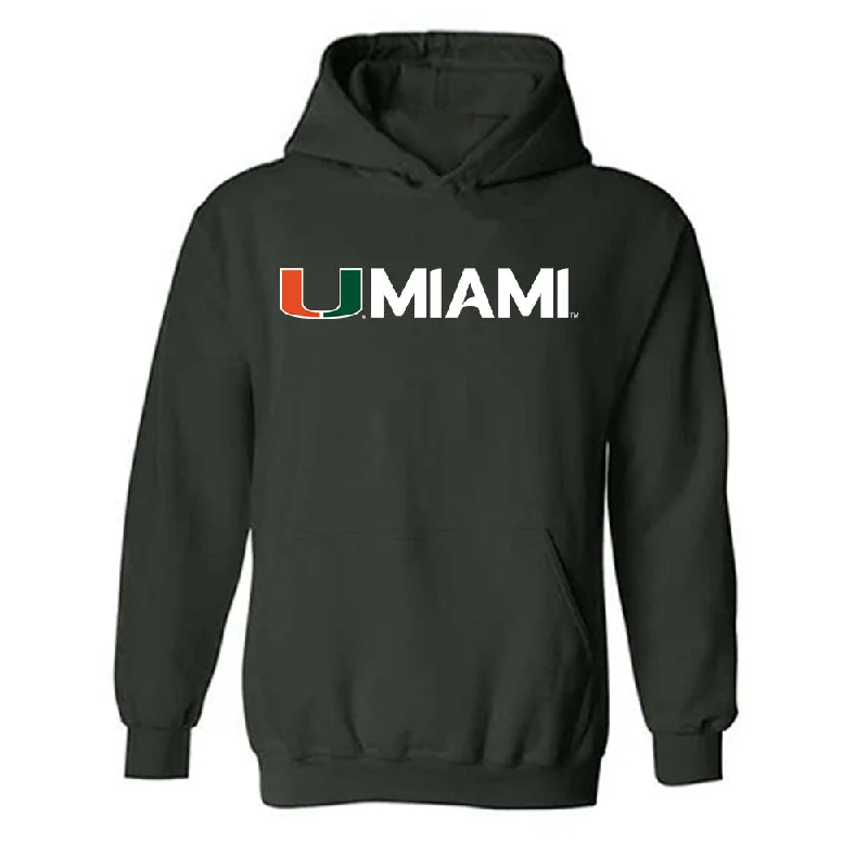 Miami - NCAA Women's Track & Field : Iyonna Codd - Classic Shersey Hooded Sweatshirt Hoodie with Hem Contrast Bold Stylish Miami - NCAA Women's Track & Field : Iyonna Codd - Classic Shersey Hooded Sweatshirt Hoodie with Hem Contrast Bold Stylish