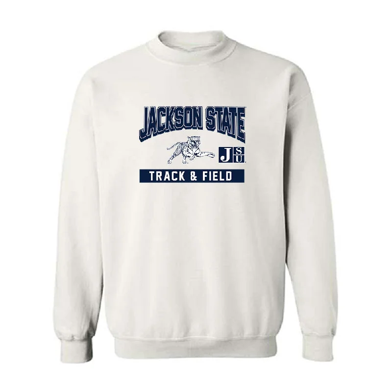 Jackson State - NCAA Women's Track & Field : Callie Calicut - Classic Fashion Shersey Crewneck Sweatshirt Hoodie with Velcro Closure Adjustable Secure Jackson State - NCAA Women's Track & Field : Callie Calicut - Classic Fashion Shersey Crewneck Sweatshirt Hoodie with Velcro Closure Adjustable Secure