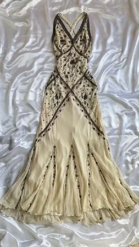 Sexy Mermaid Straps Chiffon Beaded Long Prom Dress Backless Formal Evening Dress Party Dress Y7507 Turtleneck Neckline Stylish Sexy Mermaid Straps Chiffon Beaded Long Prom Dress Backless Formal Evening Dress Party Dress Y7507 Turtleneck Neckline Stylish