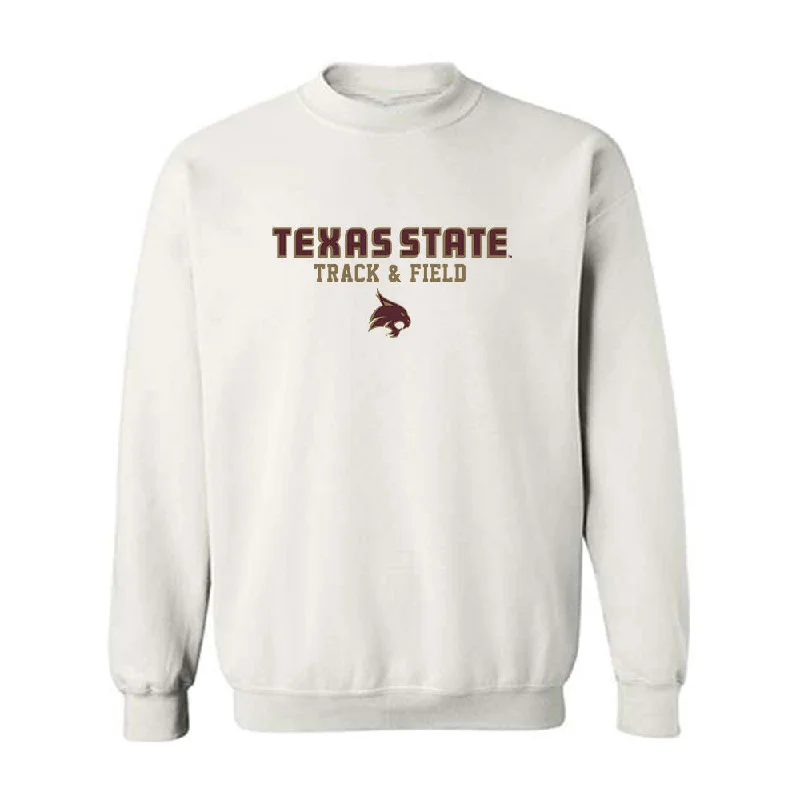 Texas State - NCAA Women's Track & Field : McKenah Sears - Classic Shersey Crewneck Sweatshirt Hoodie with Reflective Safety Nightwear Texas State - NCAA Women's Track & Field : McKenah Sears - Classic Shersey Crewneck Sweatshirt Hoodie with Reflective Safety Nightwear