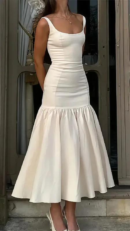 Pretty Ivory Mermaid Party Dress Long Satin Prom Evening Dress Y8014 Tunics Brand named Pretty Ivory Mermaid Party Dress Long Satin Prom Evening Dress Y8014 Tunics Brand named