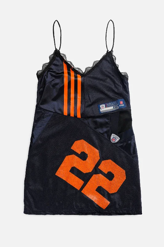 Rework Chicago Bears NFL Lace Dress - L Halter Neckline Beach