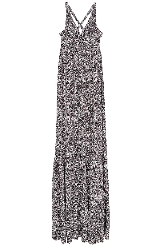 LEOPARD Brown Leopard Long Dress Tunics Leisure comfortable