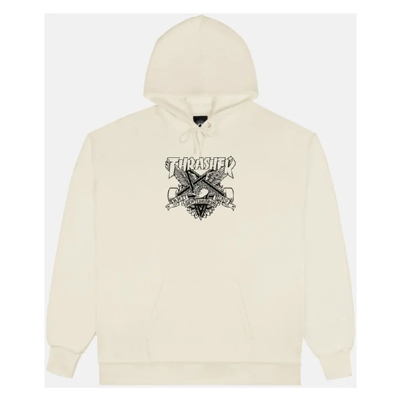 Thrasher X Antihero Hoodie Eaglegram - Sand Oversized Hoodie Comfort Casual