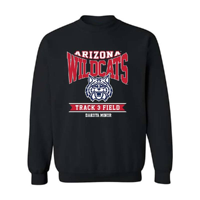 Arizona - NCAA Women's Track & Field : Dakota Minor - Classic Fashion Shersey Crewneck Sweatshirt Hoodie with Monochrome Minimalist Simple Arizona - NCAA Women's Track & Field : Dakota Minor - Classic Fashion Shersey Crewneck Sweatshirt Hoodie with Monochrome Minimalist Simple