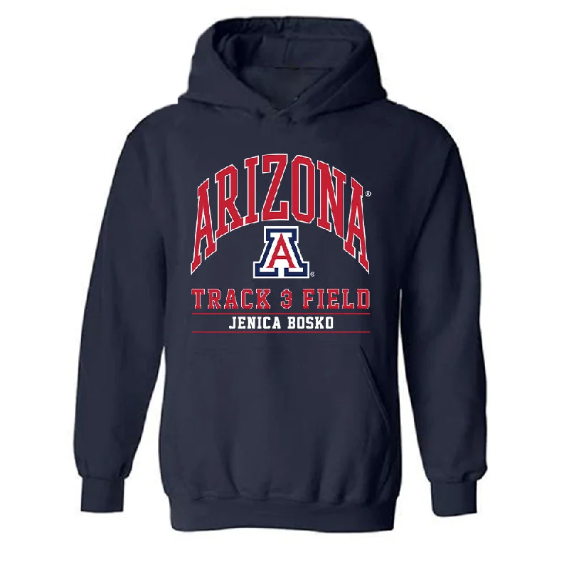 Arizona - NCAA Women's Track & Field : Jenica Bosko - Classic Fashion Shersey Hooded Sweatshirt Hoodie with Oversized Fit Loose Comfortable Arizona - NCAA Women's Track & Field : Jenica Bosko - Classic Fashion Shersey Hooded Sweatshirt Hoodie with Oversized Fit Loose Comfortable