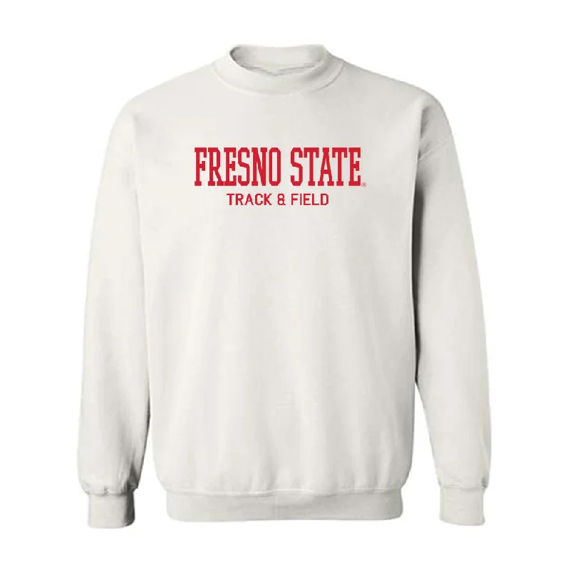 Fresno State - NCAA Women's Track & Field : Victoria Nino - Generic Shersey Crewneck Sweatshirt Hoodie with Slim Fit Tailored Modern Fresno State - NCAA Women's Track & Field : Victoria Nino - Generic Shersey Crewneck Sweatshirt Hoodie with Slim Fit Tailored Modern