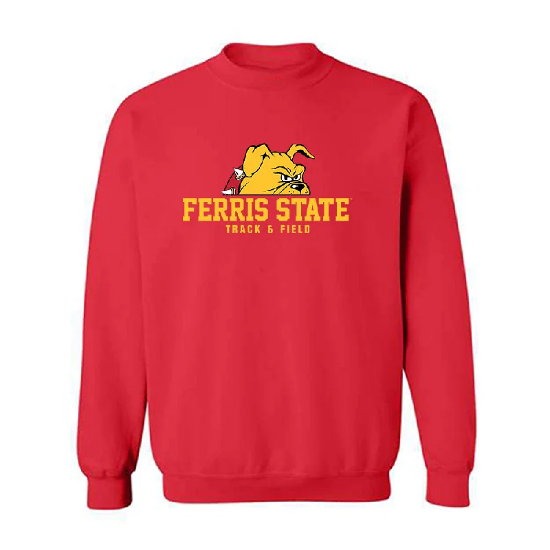 Ferris State - NCAA Women's Track & Field : Daisy Englund - Classic Shersey Crewneck Sweatshirt Hoodie with Set-In Sleeves Structured Classic Ferris State - NCAA Women's Track & Field : Daisy Englund - Classic Shersey Crewneck Sweatshirt Hoodie with Set-In Sleeves Structured Classic