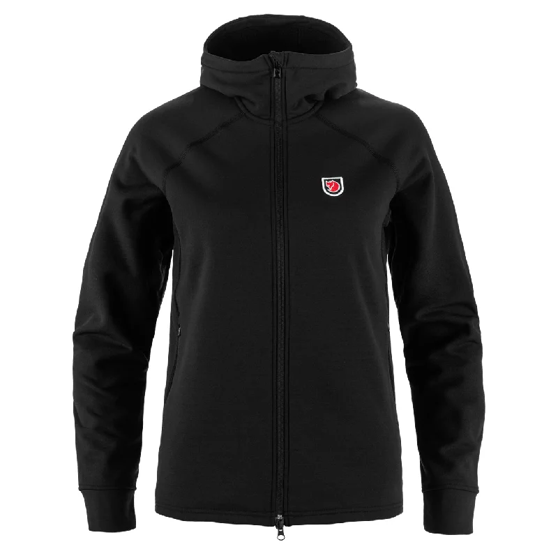 Fjallraven Womens Expedition Fleece Hoodie Black Hoodie with Elastic Cuffs Stretchable Comfortable Fjallraven Womens Expedition Fleece Hoodie Black Hoodie with Elastic Cuffs Stretchable Comfortable