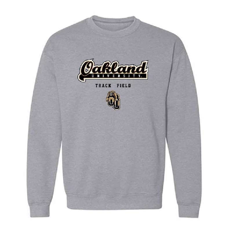 Oakland - NCAA Women's Track & Field : A'naia Herd - Classic Shersey Crewneck Sweatshirt Hoodie with Ribbed Hem Stretchable Secure Oakland - NCAA Women's Track & Field : A'naia Herd - Classic Shersey Crewneck Sweatshirt Hoodie with Ribbed Hem Stretchable Secure