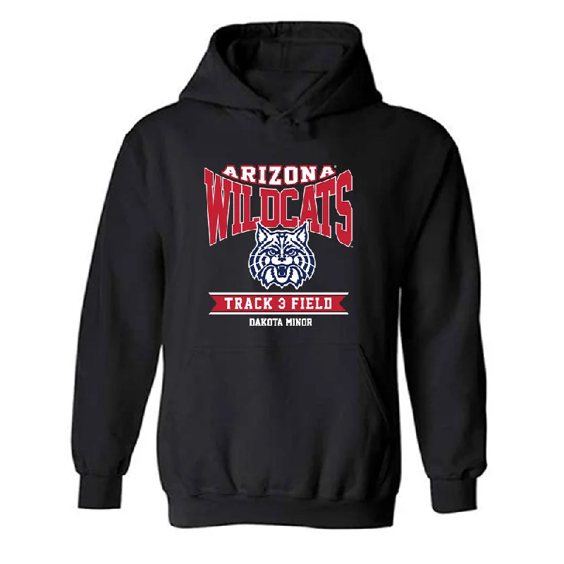 Arizona - NCAA Women's Track & Field : Dakota Minor - Classic Fashion Shersey Hooded Sweatshirt Hoodie with Metallic Shiny Futuristic Arizona - NCAA Women's Track & Field : Dakota Minor - Classic Fashion Shersey Hooded Sweatshirt Hoodie with Metallic Shiny Futuristic