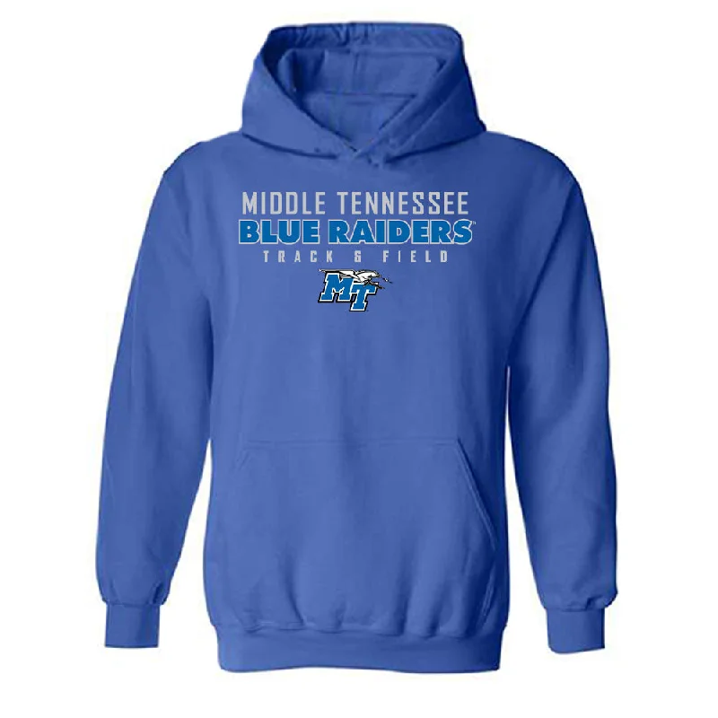 MTSU - NCAA Women's Track & Field : Xarya Udoumana - Generic Shersey Hooded Sweatshirt Hoodie with Lace Feminine Delicate MTSU - NCAA Women's Track & Field : Xarya Udoumana - Generic Shersey Hooded Sweatshirt Hoodie with Lace Feminine Delicate