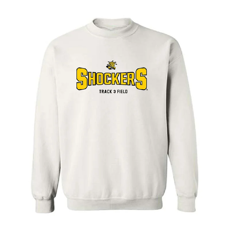 Wichita State - NCAA Women's Track & Field : Sydney Brown - Crewneck Sweatshirt Hoodie with Slit Hem Functional Movement Wichita State - NCAA Women's Track & Field : Sydney Brown - Crewneck Sweatshirt Hoodie with Slit Hem Functional Movement