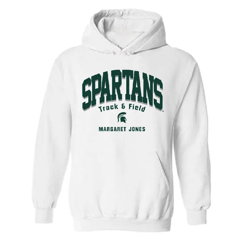 Michigan State - NCAA Women's Track & Field : Margaret Jones - Classic Fashion Shersey Hooded Sweatshirt Hoodie with Drawcord Adjustable Secure Michigan State - NCAA Women's Track & Field : Margaret Jones - Classic Fashion Shersey Hooded Sweatshirt Hoodie with Drawcord Adjustable Secure