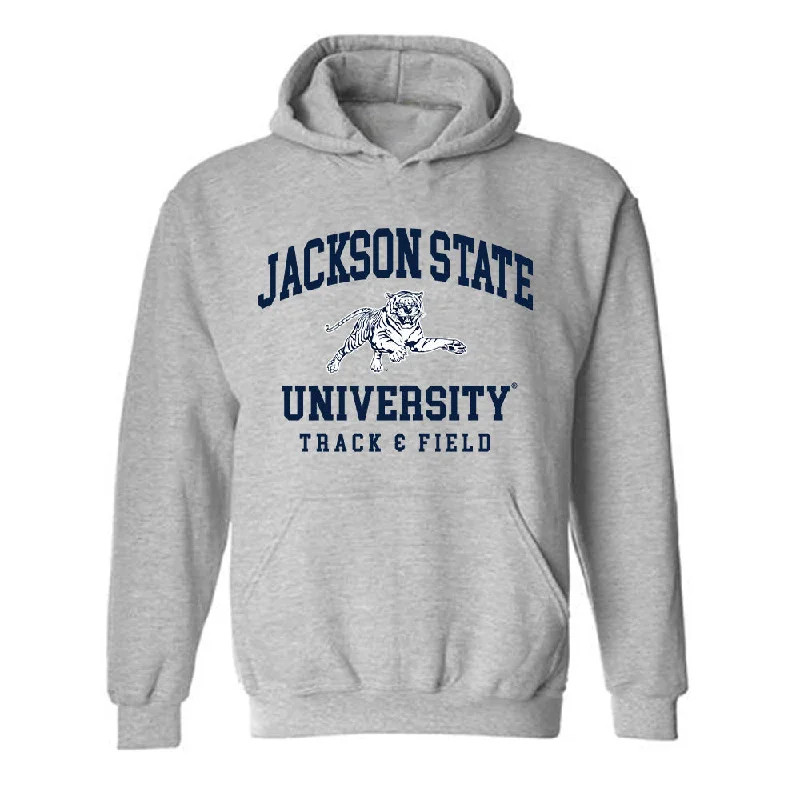 Jackson State - NCAA Women's Track & Field : Callie Calicut - Hooded Sweatshirt Hoodie with Toggle Buttons Decorative Unique Jackson State - NCAA Women's Track & Field : Callie Calicut - Hooded Sweatshirt Hoodie with Toggle Buttons Decorative Unique