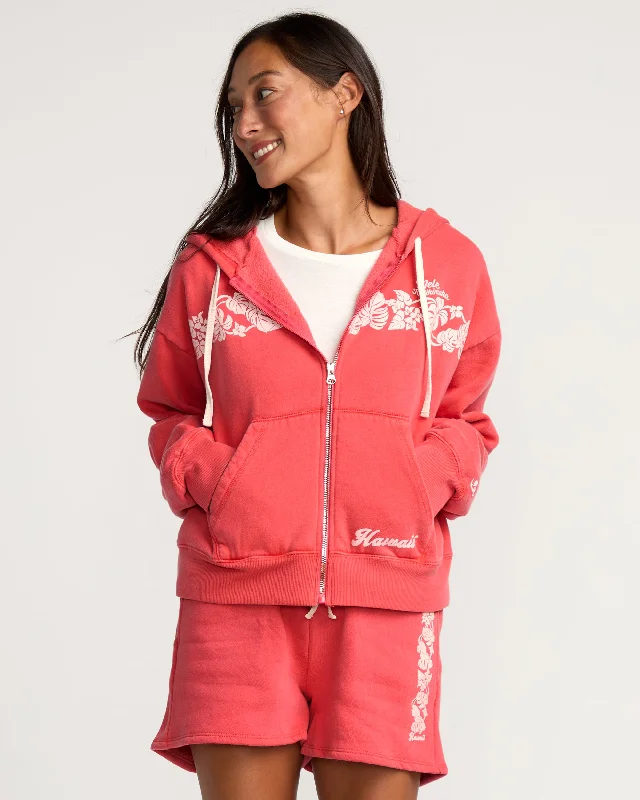 Womens Kaliki Mala Zip-Up Hoodie - Lava Hoodie with Logo Branding Identity