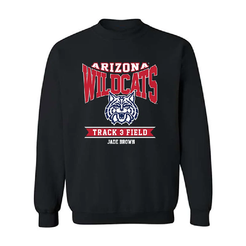 Arizona - NCAA Women's Track & Field : Jade Brown - Classic Fashion Shersey Crewneck Sweatshirt Hoodie with Contrast Stitching Detailed Premium Arizona - NCAA Women's Track & Field : Jade Brown - Classic Fashion Shersey Crewneck Sweatshirt Hoodie with Contrast Stitching Detailed Premium