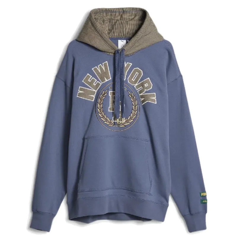 Puma X Rhuigi Hoodie Sedate Gray Hoodie with Turtle Neck Cozy Winter