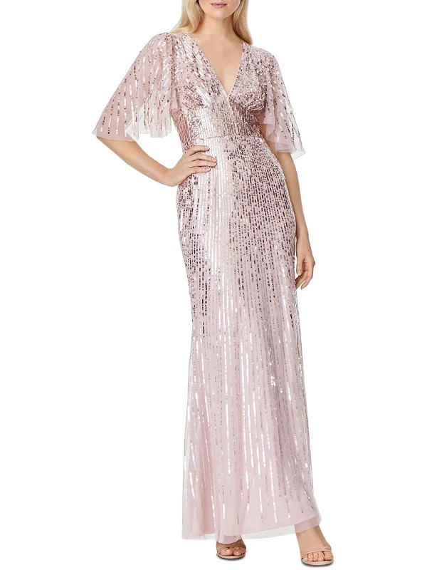 Womens Mesh Embellished Evening Dress Tunics Cozy soft