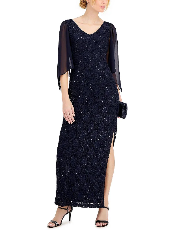 Womens Lace Long Evening Dress Tunics Brand named