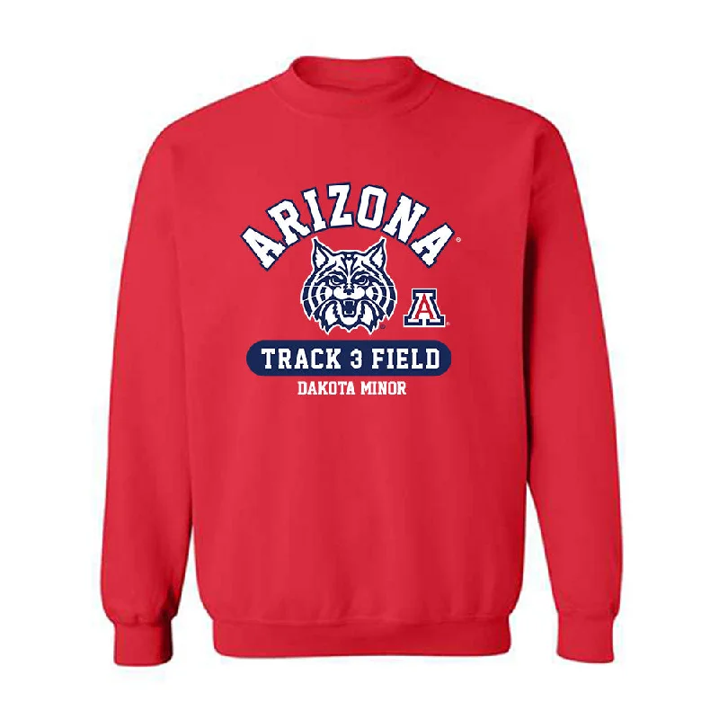 Arizona - NCAA Women's Track & Field : Dakota Minor - Classic Fashion Shersey Crewneck Sweatshirt Hoodie with Tie-Dye Psychedelic Retro Arizona - NCAA Women's Track & Field : Dakota Minor - Classic Fashion Shersey Crewneck Sweatshirt Hoodie with Tie-Dye Psychedelic Retro