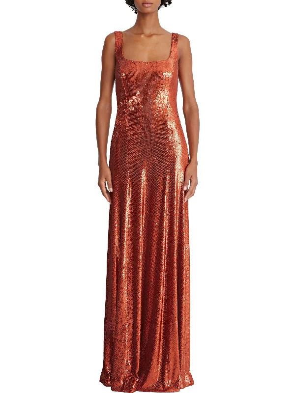 Victoria Womens Sequined Tank Evening Dress Tunics Cozy soft