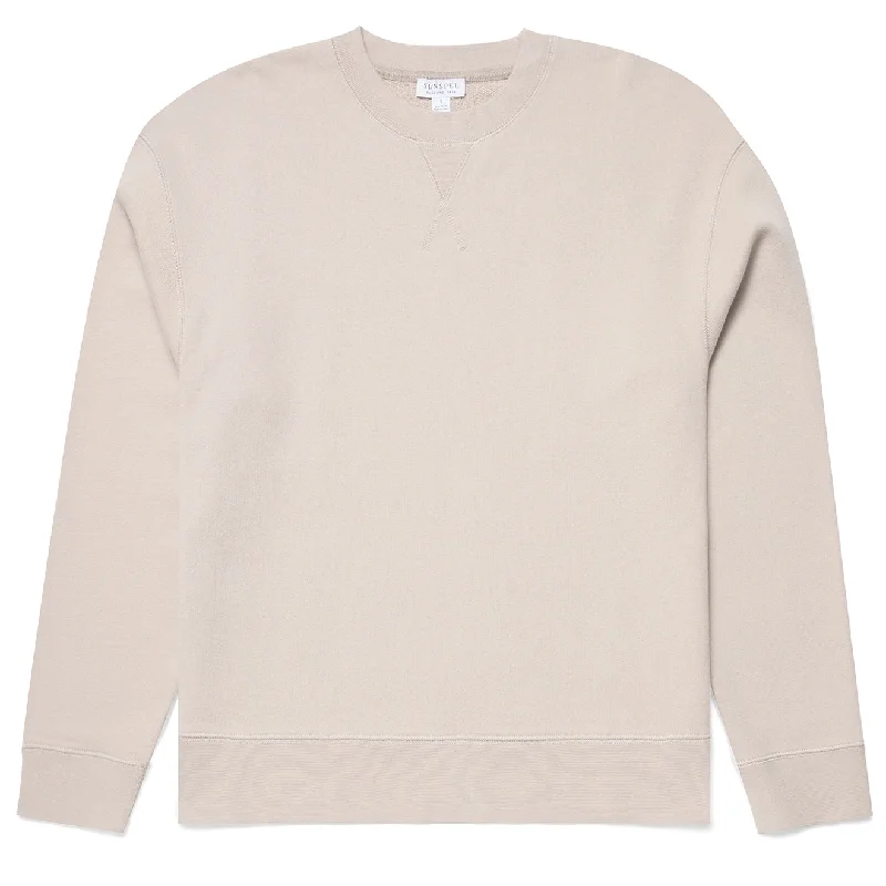 Sunspel Womens Sweatshirt Light Sand Hoodie with Turtle Neck Cozy Winter