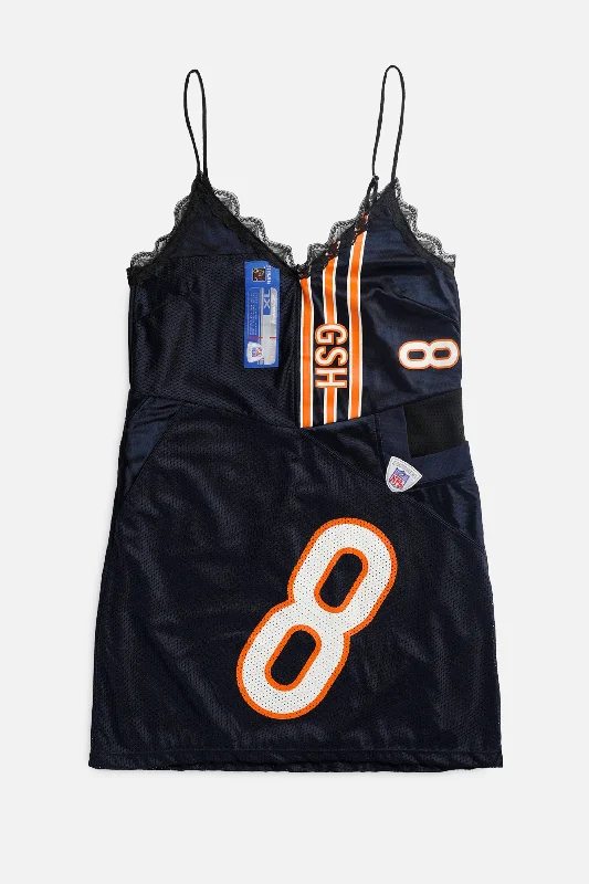 Rework Chicago Bears NFL Lace Dress - M Boat Neckline Classic