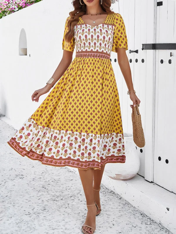 Women's resort casual printed dress Tunics Bestseller popular