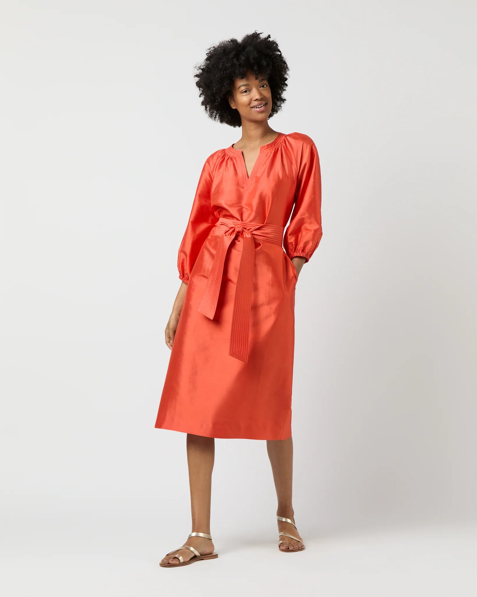Trapunto Blouson Dress Tunics Brand named