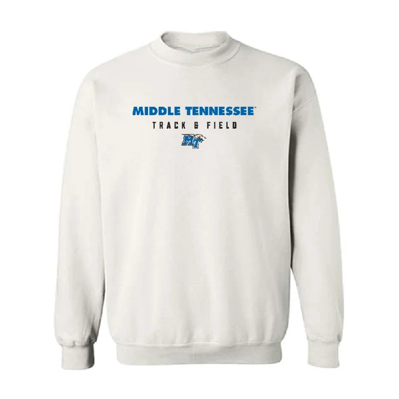 MTSU - NCAA Women's Track & Field : Xarya Udoumana - Classic Shersey Crewneck Sweatshirt Hoodie with Mesh Breathable Sporty MTSU - NCAA Women's Track & Field : Xarya Udoumana - Classic Shersey Crewneck Sweatshirt Hoodie with Mesh Breathable Sporty