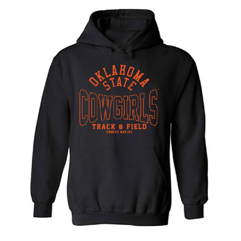 Oklahoma State - NCAA Women's Track & Field : Brooke Bayles - Classic Fashion Shersey Hooded Sweatshirt Hoodie with Hem Fringe Bohemian Relaxed Oklahoma State - NCAA Women's Track & Field : Brooke Bayles - Classic Fashion Shersey Hooded Sweatshirt Hoodie with Hem Fringe Bohemian Relaxed