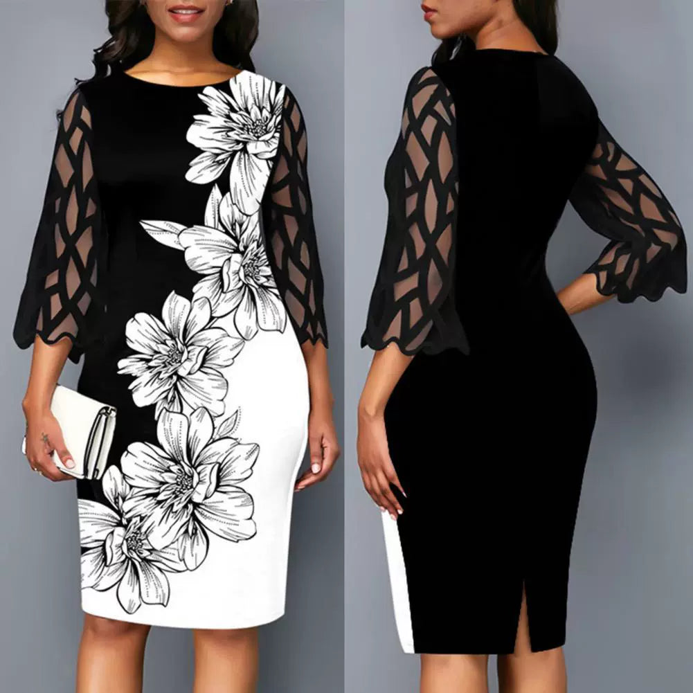 Long Sleeve Vintage Party Dress Tunics Top Casual