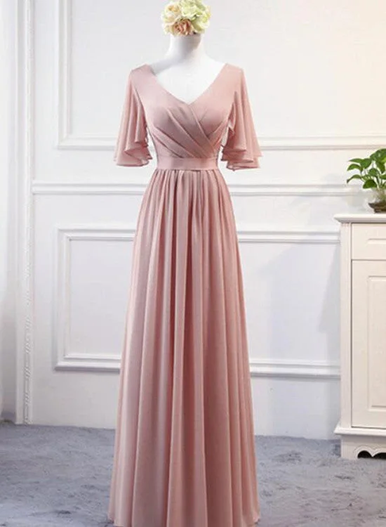 Pink Chiffon Bridesmaid Dresses 2018, Long Formal Gowns, Pink Party Dresses Tunics Practical durable Pink Chiffon Bridesmaid Dresses 2018, Long Formal Gowns, Pink Party Dresses Tunics Practical durable