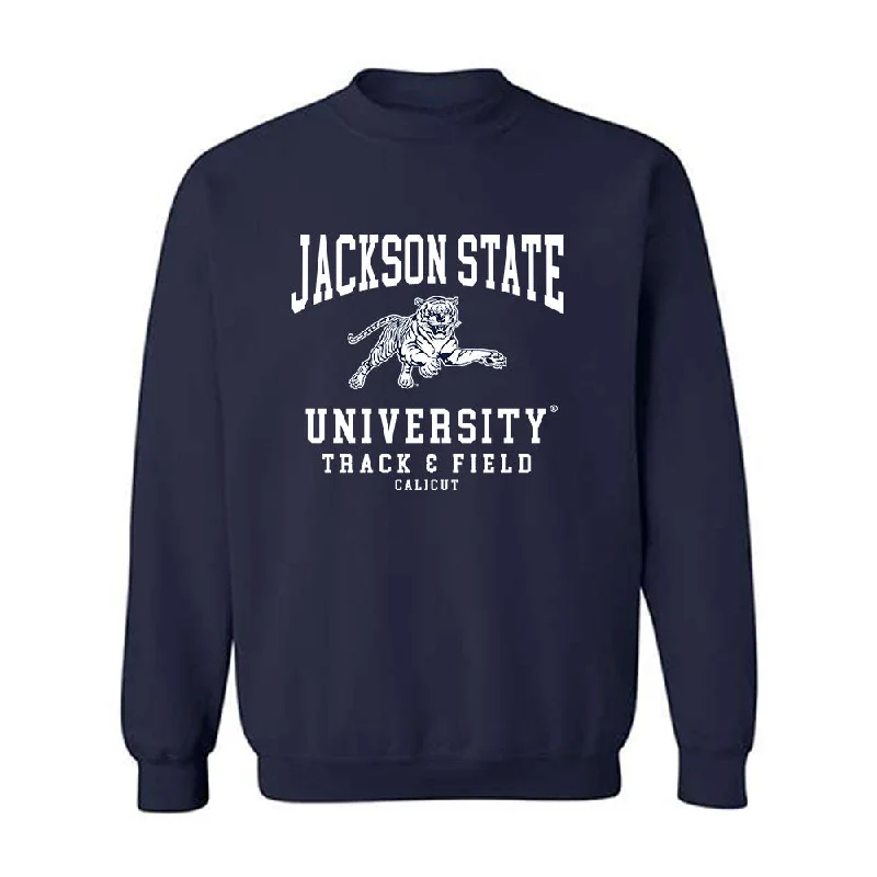 Jackson State - NCAA Women's Track & Field : Callie Calicut - Crewneck Sweatshirt Hoodie with High-Low Hem Asymmetrical Trendy Jackson State - NCAA Women's Track & Field : Callie Calicut - Crewneck Sweatshirt Hoodie with High-Low Hem Asymmetrical Trendy