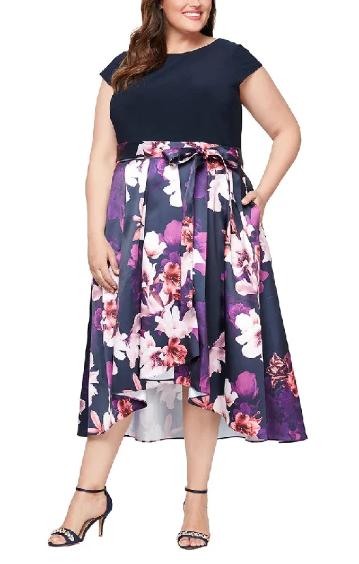SL Fashions 9459256 Plus Size Printed Skirt Long Party Dress Tunics Luxurious high-end