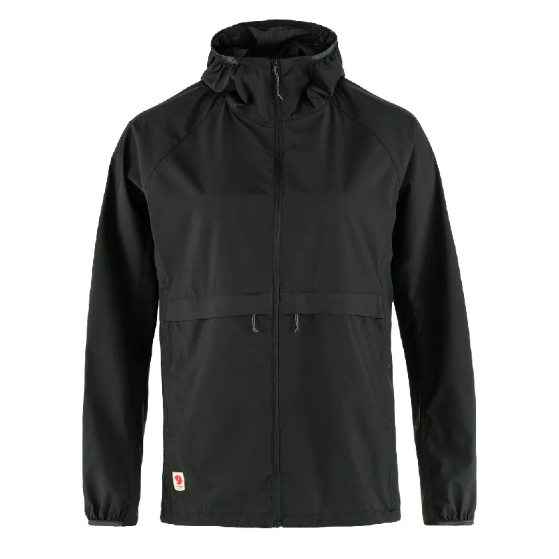 Fjallraven Womens High Coast Wind Hoodie Black Hoodie with Hem Raw Edge Edgy Unfinished Fjallraven Womens High Coast Wind Hoodie Black Hoodie with Hem Raw Edge Edgy Unfinished