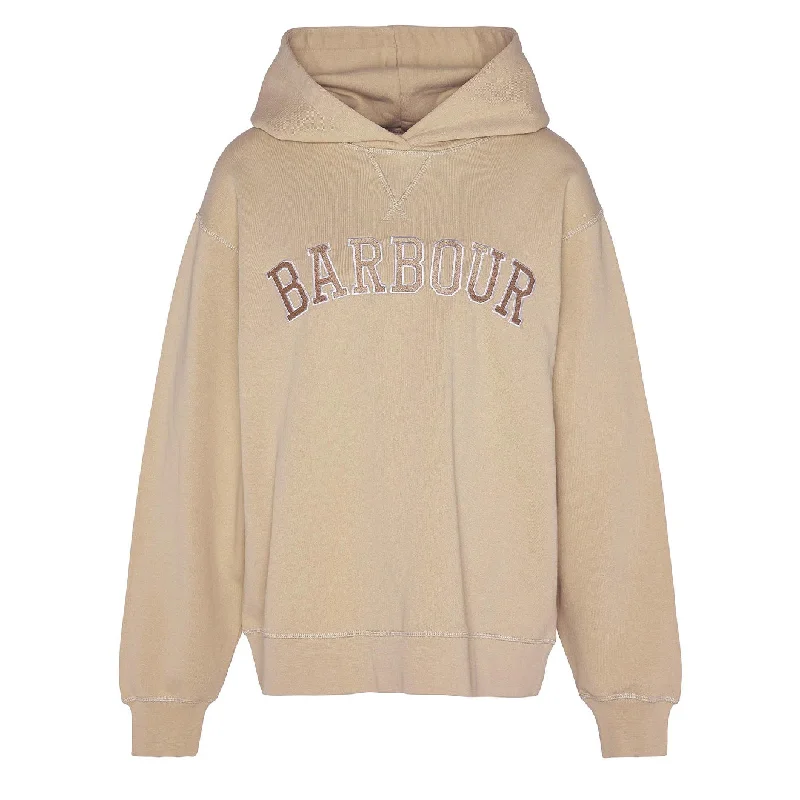 Barbour Womens Northumberland Hoodie White Pepper Hoodie with Full-Zip Functional Layering Barbour Womens Northumberland Hoodie White Pepper Hoodie with Full-Zip Functional Layering