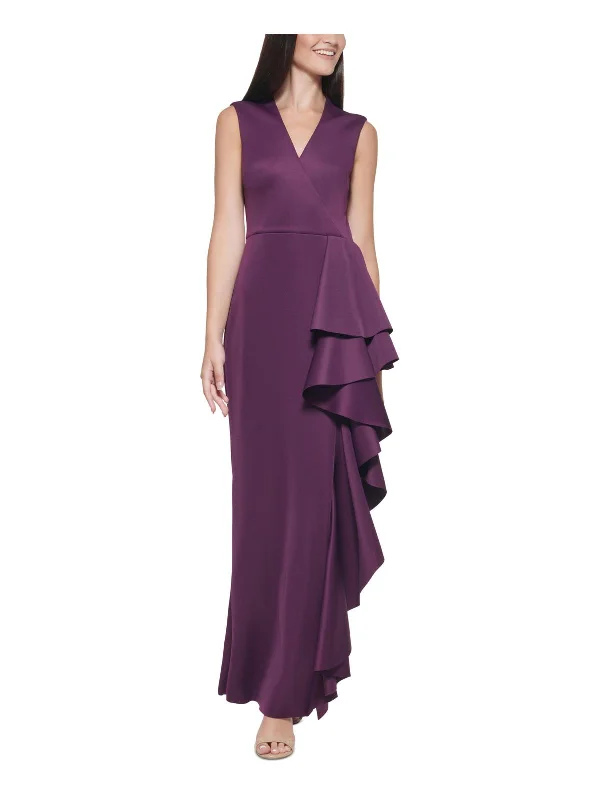 Womens Ruffled Sleeveless Evening Dress Tunics Top rated