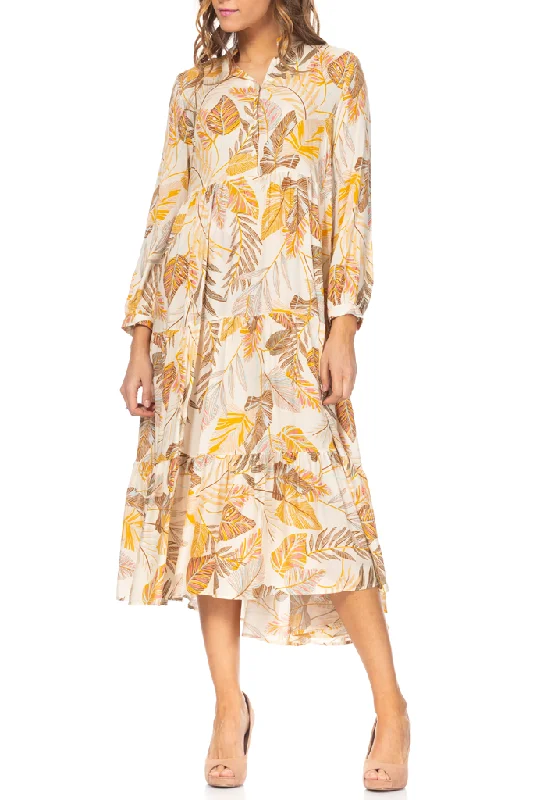 Gherta Colorful Printed Dress Tunics Trendy modern