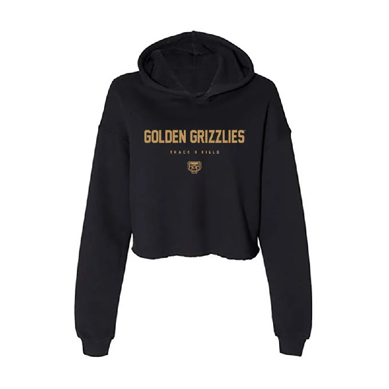 Oakland - NCAA Women's Track & Field : A'naia Herd - Women's Crop Fleece Hoodie Hoodie with Hood Adjustable Protection