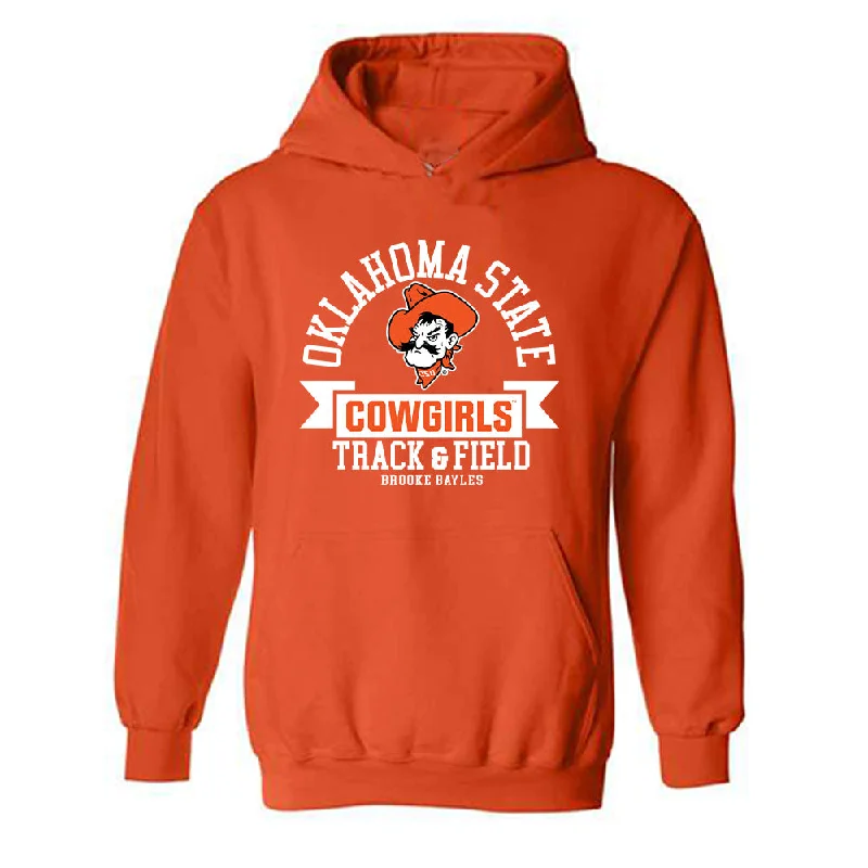 Oklahoma State - NCAA Women's Track & Field : Brooke Bayles - Classic Fashion Shersey Hooded Sweatshirt Hoodie with Hem Ribbing Snug Secure Oklahoma State - NCAA Women's Track & Field : Brooke Bayles - Classic Fashion Shersey Hooded Sweatshirt Hoodie with Hem Ribbing Snug Secure