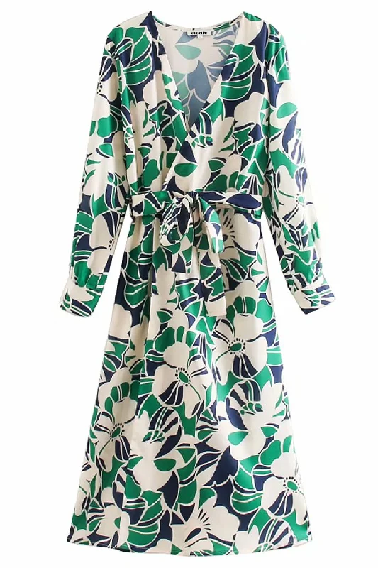 Amiera Colorful Printed Dress Tunics Fall fleece