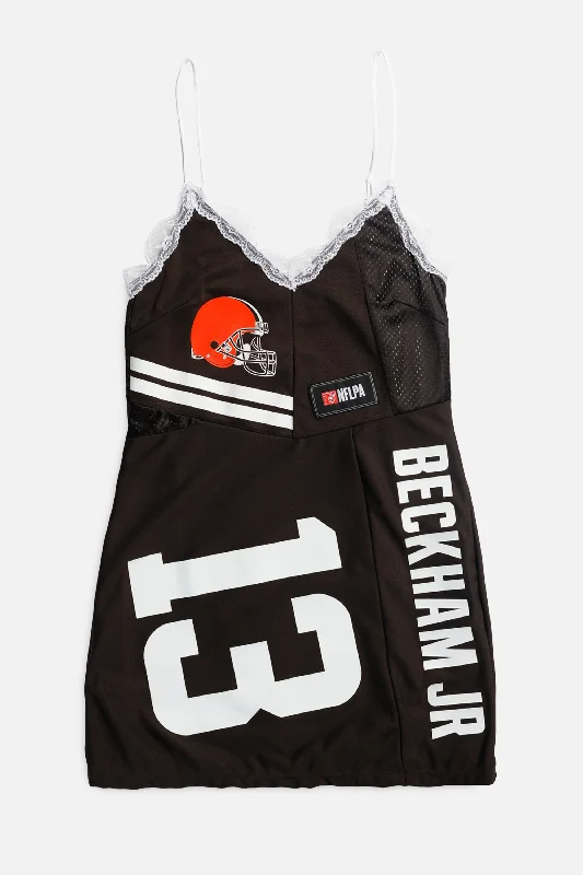 Rework Cleveland Browns NFL Lace Dress - S Bodycon Club Sequined