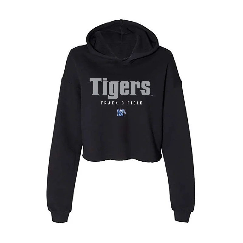 Memphis - NCAA Women's Track & Field : Mi'Asia Bergmann - Women's Crop Fleece Hoodie Hoodie with Reflective Safety Nightwear Memphis - NCAA Women's Track & Field : Mi'Asia Bergmann - Women's Crop Fleece Hoodie Hoodie with Reflective Safety Nightwear