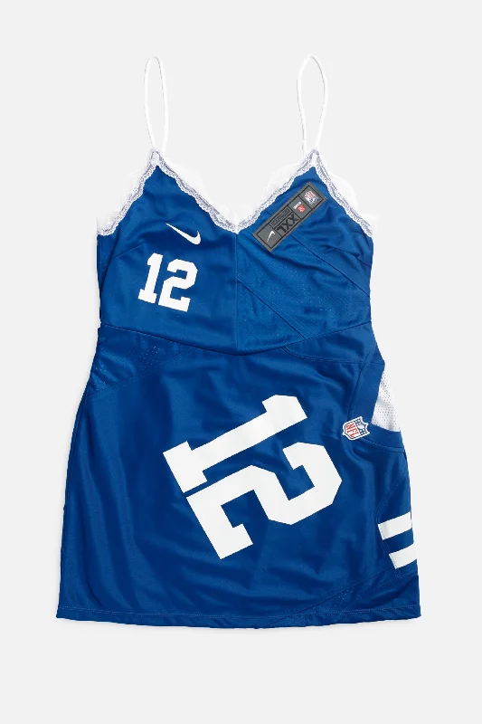 Rework Indianapolis Colts NFL Lace Dress - L Tunics Ceremony elegant