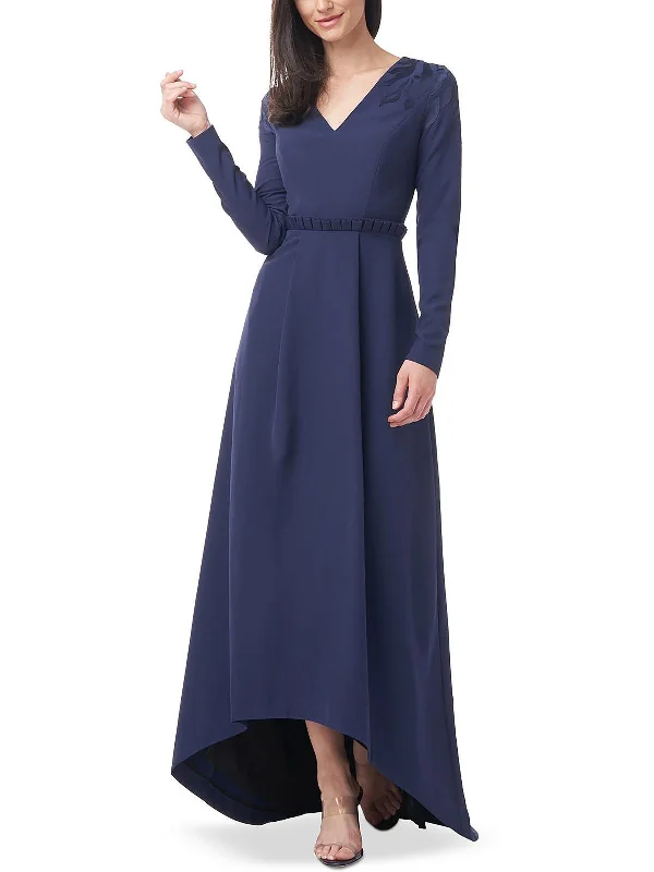 Akala Womens V-Neck Hi-Low Evening Dress Tunics Mesh breathable