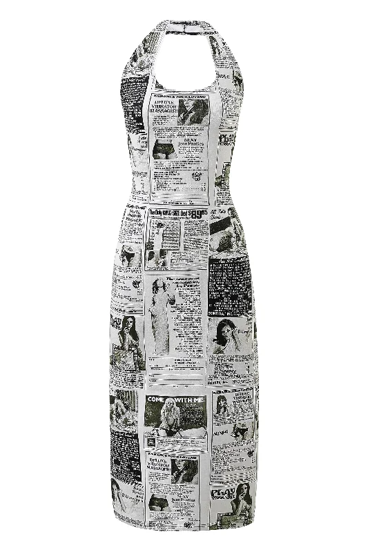 Back Pages Stretchy Halter Dress Tunics Sale discount