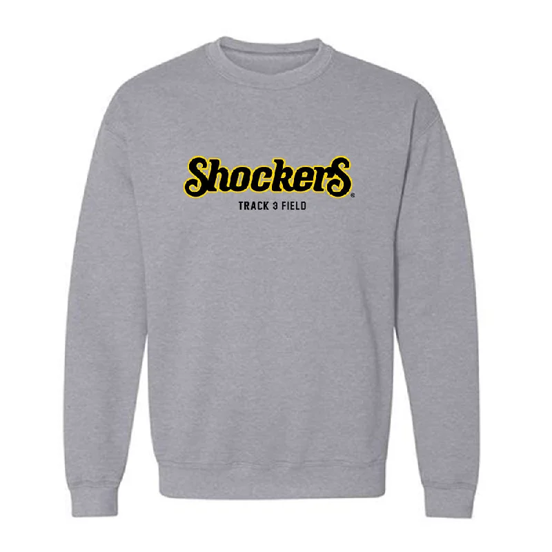Wichita State - NCAA Women's Track & Field : Sydney Brown - Crewneck Sweatshirt Hoodie with Side Slits Relaxed Casual Wichita State - NCAA Women's Track & Field : Sydney Brown - Crewneck Sweatshirt Hoodie with Side Slits Relaxed Casual