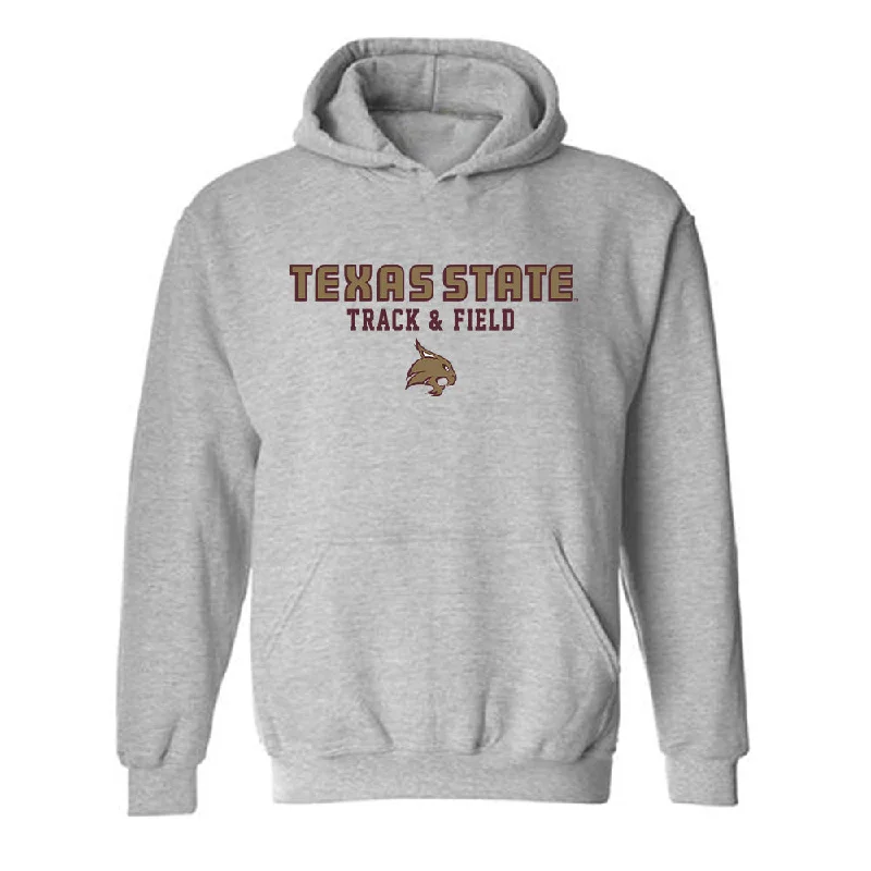 Texas State - NCAA Women's Track & Field : Stephanie Williams - Hooded Sweatshirt Hoodie with Magnetic Closure Innovative Modern Texas State - NCAA Women's Track & Field : Stephanie Williams - Hooded Sweatshirt Hoodie with Magnetic Closure Innovative Modern